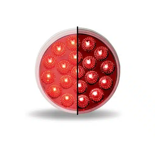 4″ Anodized Dual Revolution Red to White LED Light – 19 Diodes