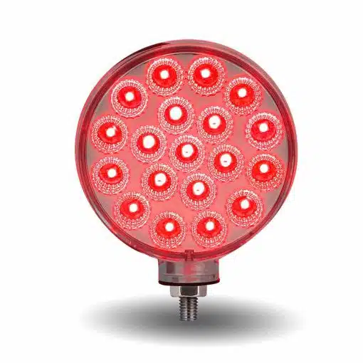 Clear Amber/Red Turn & Marker 3″ Mini Double Face Round Reflector LED Light – 28 Diodes - Image 3
