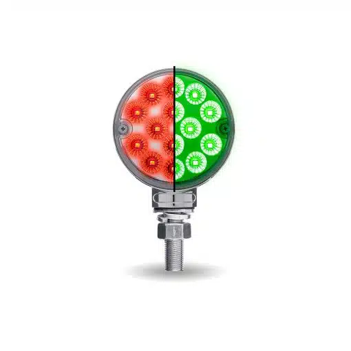 Amber/Red Turn & Marker to Green Auxiliary 3″ Mini Double Face Round Reflector LED Light – 28 Diodes - Image 5