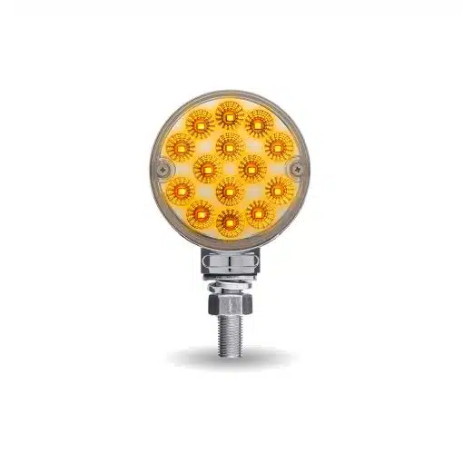Amber/Red Turn & Marker to Red Auxiliary 3″ Mini Double Face Round Reflector LED Light – 28 Diodes - Image 4