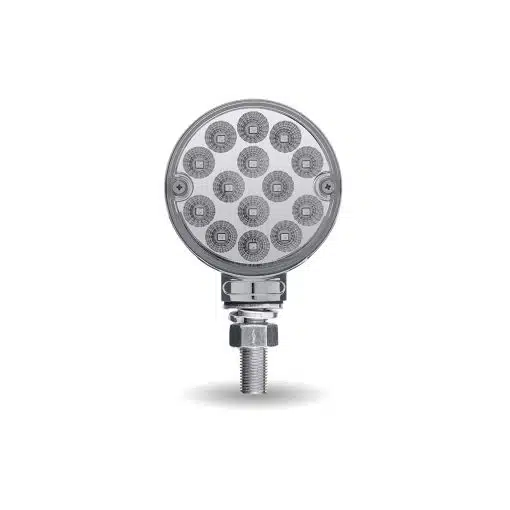 Amber/Red Turn & Marker to Red Auxiliary 3″ Mini Double Face Round Reflector LED Light – 28 Diodes - Image 2