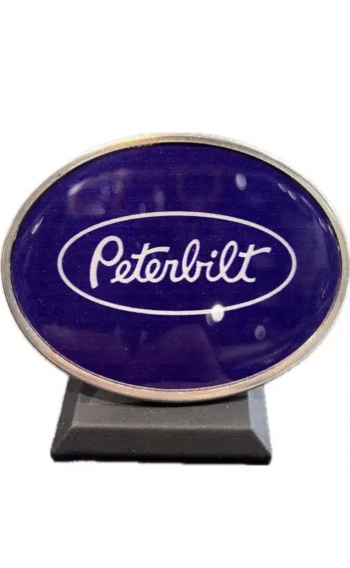 Peterbilt Logo Blue Oval Belt Buckle
