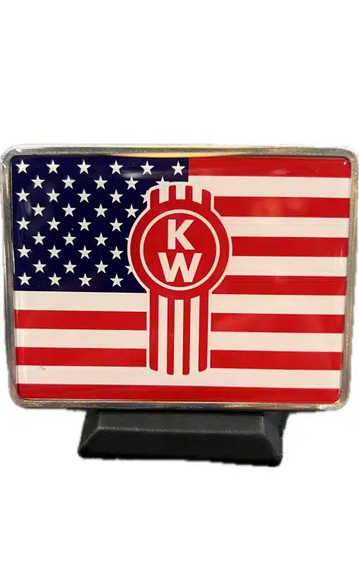 Kenworth Logo Flag Belt Buckle