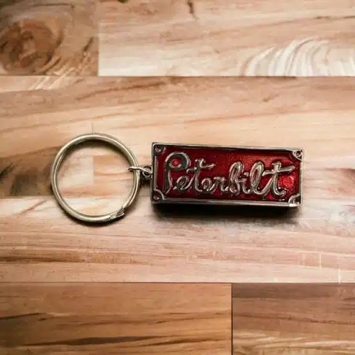 Peterbilt Vintage Square Metal Keychain