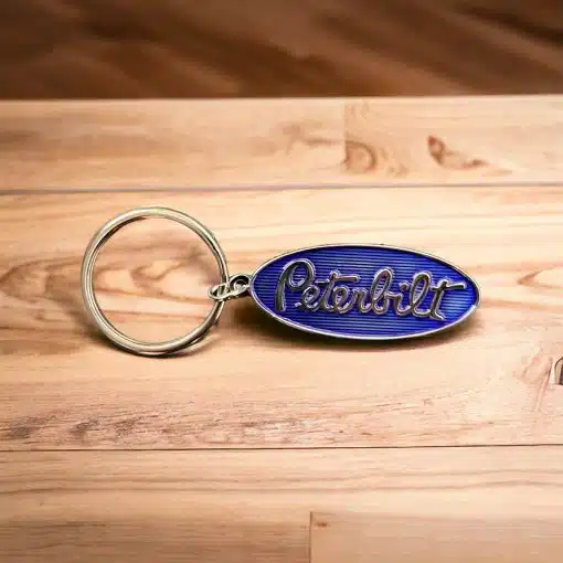 Peterbilt Oval Metal Keychain - Image 2