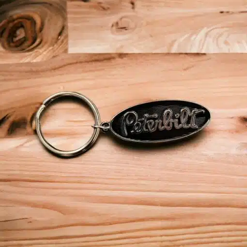 Peterbilt Oval Metal Keychain - Image 3