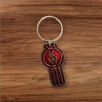 Kenworth Logo Metal Keychain - Red