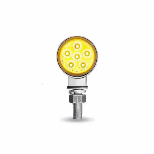 Amber/Red Clearance Marker to Green Auxiliary 1.8″ Mini Double Face Round Reflector LED Light – 12 Diodes - Image 5