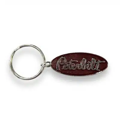 Peterbilt Oval Metal Keychain