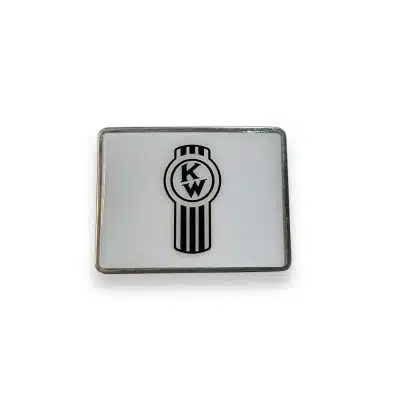 Kenworth Vintage Logo White Rectangle Belt Buckle