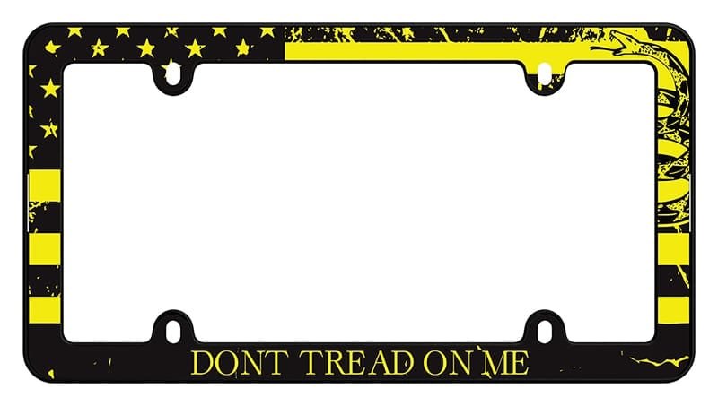Don't Tread On Me Tag Frame » 75 Chrome Shop