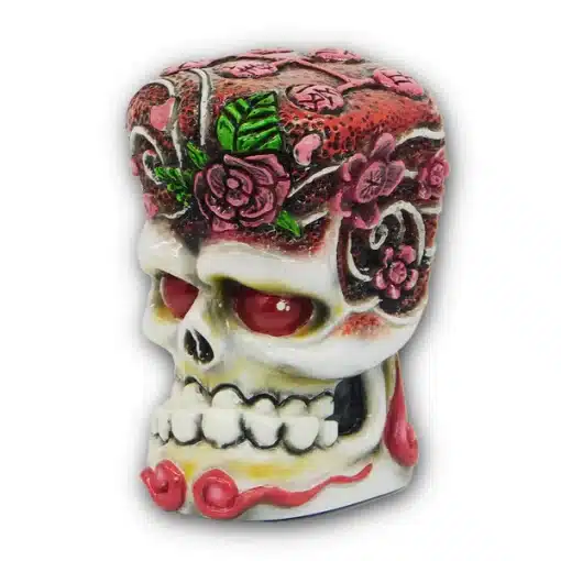 Red & Pink Sugar Shifty Skull Shift Knob