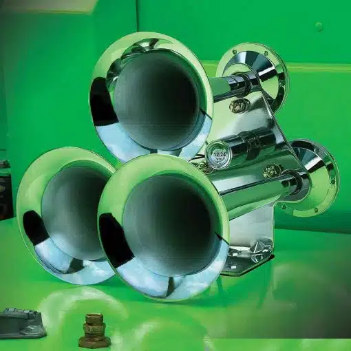3 Bell Air Powered Train Horn – 130-135 Decibels | Chrome Plated Zinc Alloy - Image 3