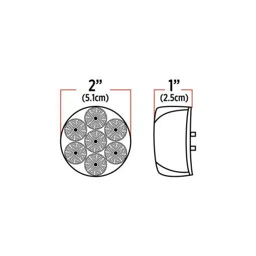 2″ Marker LED Light - 7 Diodes - Image 10