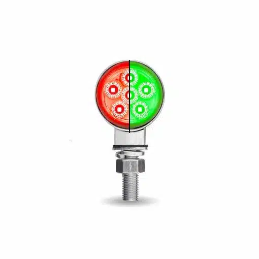 Amber/Red Clearance Marker to Green Auxiliary 1.8″ Mini Double Face Round Reflector LED Light – 12 Diodes - Image 3
