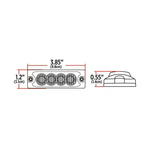 Class 1 Directional LED Slim Surface Mount Strobe Light – Amber Strobe | 36 Flash Patterns - Image 3