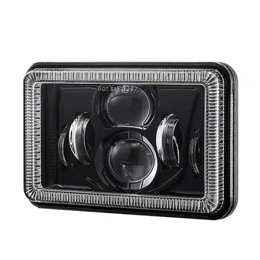 4x6” Projector LED Headlight - Black (DRL & Turn Signals) - Image 2