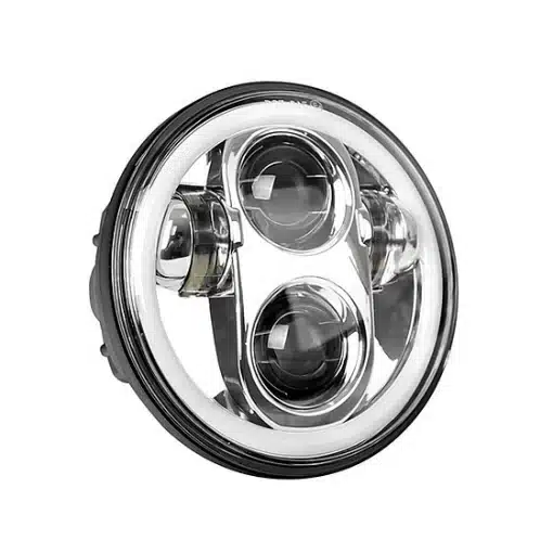5.75" Round Projector LED Headlight - Chrome - Image 4