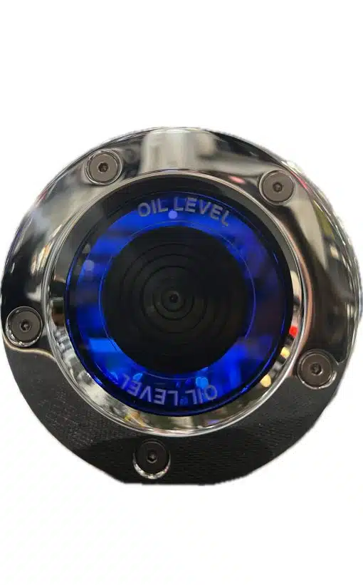 Chrome Plated Billet Aluminum Blue Window Oil Cap Cover