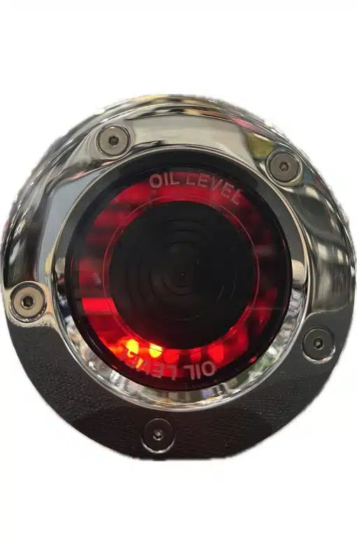Chrome Plated Billet Aluminum Red Window Oil Cap Cover