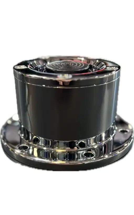 Chrome Plated Billet Aluminum Blue Window Oil Cap Cover - Image 2