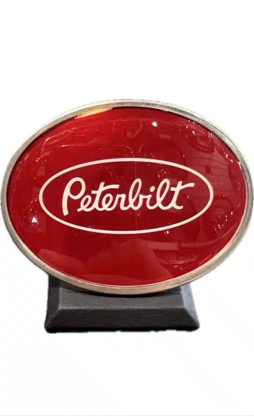 Peterbilt Logo Red Oval Belt Buckle