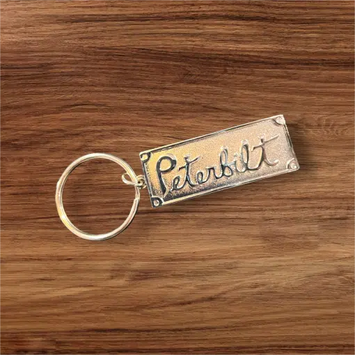 Peterbilt Vintage Square Metal Keychain - Image 8