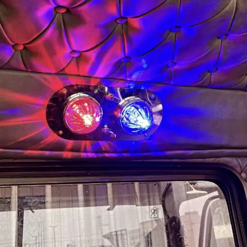 Peterbilt & Kenworth Above Door Dome Light Bracket with 2 Watermelon Light Holes - Image 2