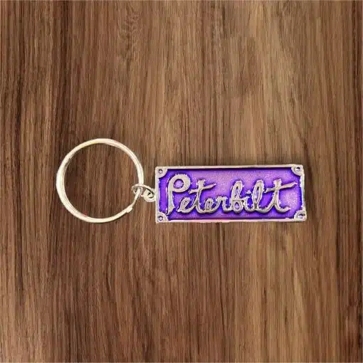 Peterbilt Vintage Square Metal Keychain - Image 6