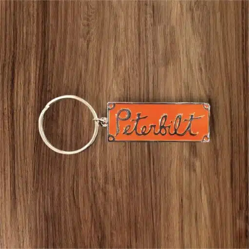 Peterbilt Vintage Square Metal Keychain - Image 7