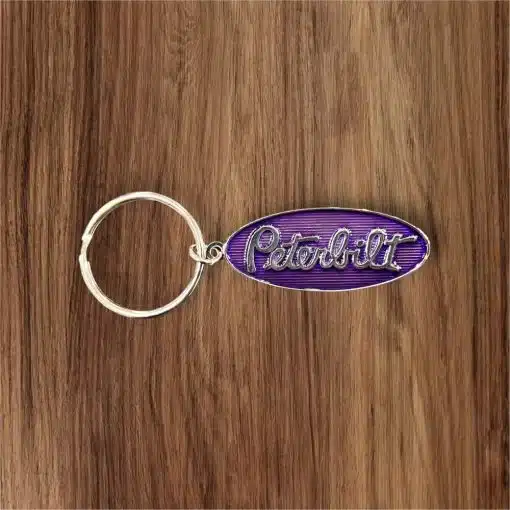 Peterbilt Oval Metal Keychain - Image 4