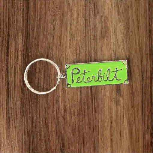 Peterbilt Vintage Square Metal Keychain - Image 5
