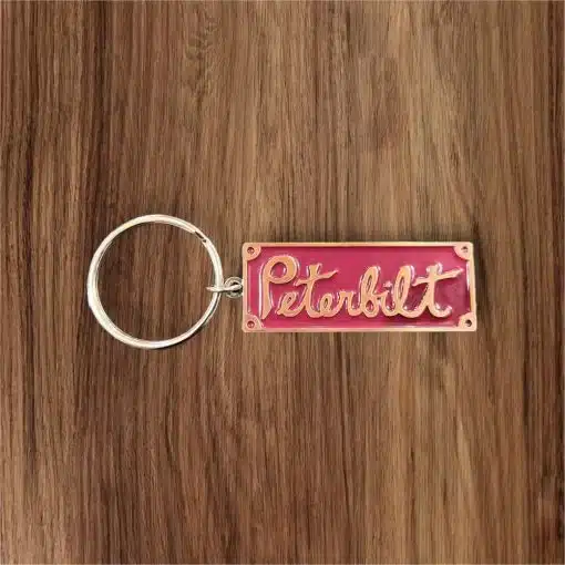 Peterbilt Vintage Square Metal Keychain - Image 9