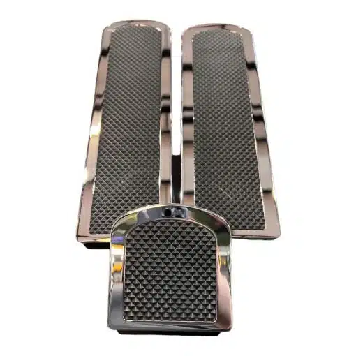 Peterbilt Billet Black Rubber Grip Insert Pedal Set - Image 2