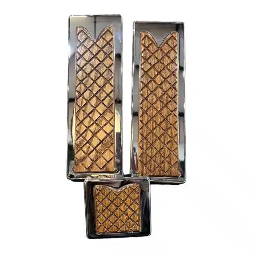 Peterbilt Square Billet Red Oak Insert Pedal Set - Image 3
