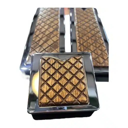 Peterbilt Square Billet Red Oak Insert Pedal Set - Image 2