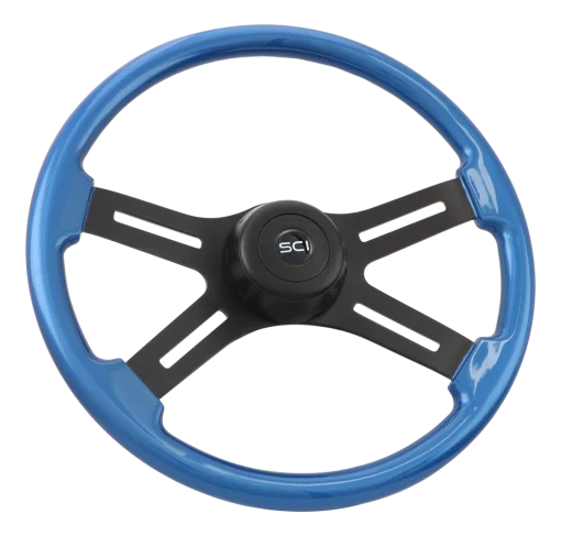 18" 4 Spoke Midnight Blue Steering Wheel