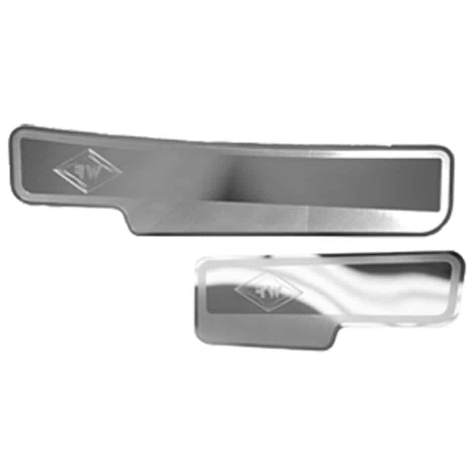 thumbnail image 2 of GG Stainless Steel Switch Plate For Peterbilt Power Mirror Arrow – Fits 359 & 379, #68479 2 of 5