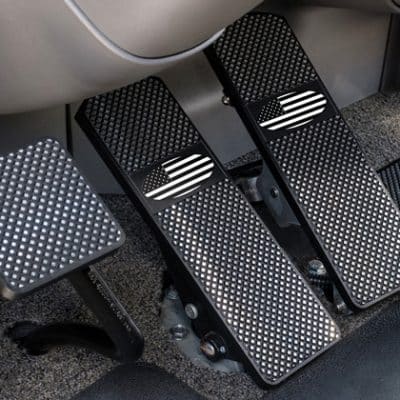 Peterbilt 1994-Current Classic Black Diamond Fine-Cut Billet Pedal Set