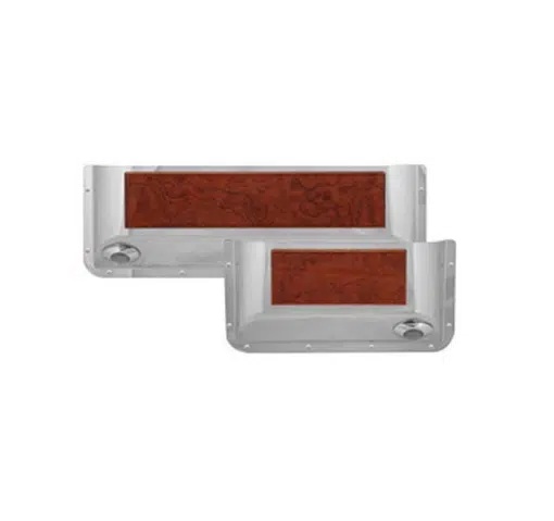 Peterbilt 2005 & Older Rosewood Door Pockets with Light - Image 2