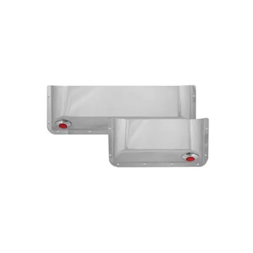 Peterbilt 2005 & Older Stainless Door Pockets with Light