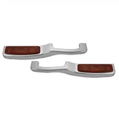 Peterbilt 2005 & Older Door Handle/Armrest - Aluminum & Rosewood