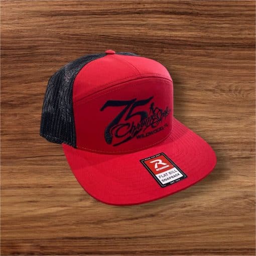75 Chrome Shop Flat Bill Lady Logo Hat - Image 7