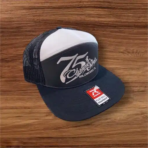 75 Chrome Shop Flat Bill Lady Logo Hat - Image 13