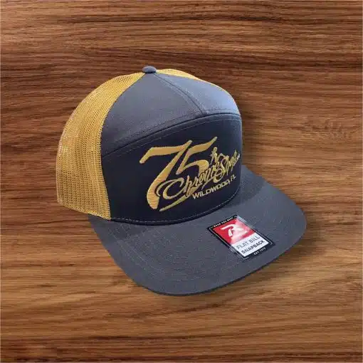 75 Chrome Shop Flat Bill Lady Logo Hat - Image 14