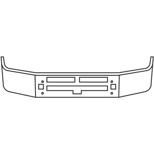 Kenworth T600 1987-2007 Stainless 18" Wrap Bumper