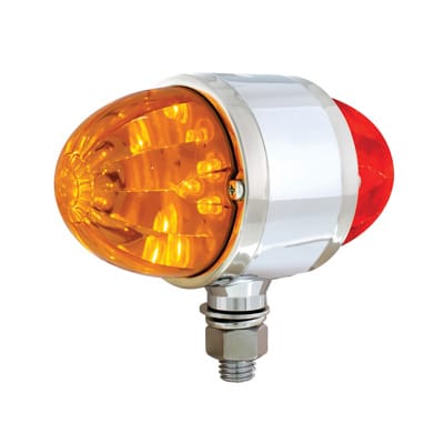 Double Face Watermelon LED Light - 17 Diodes - Amber/Red