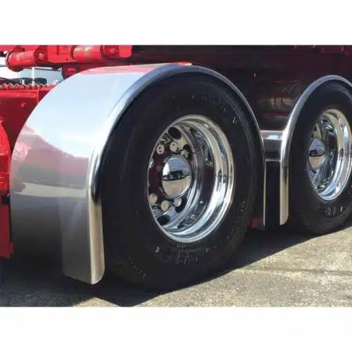 Stainless Steel 96" X-Long Straight Single Axle Fenders