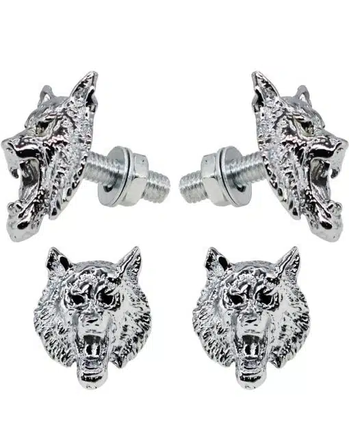 Chrome Lion Head Tag Bolt