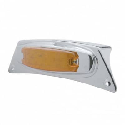 Peterbilt 359 Style Fender Light Bracket With Amber LED Light